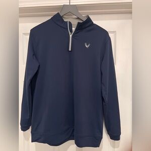 Peter Millar Navy Blue Quarter-Zip Pullover Sweatshirt